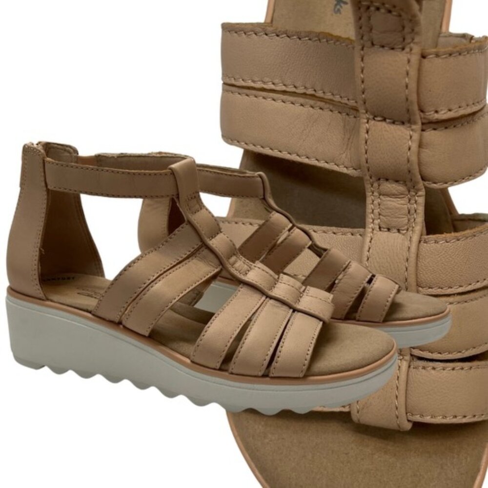 NEW Clarks Collection Jillian Nina Wedge Sandals Blush Size: 6